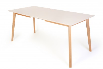 Standart Awinko tölgy asztal, több méretben és bővithető változatban is - fehér asztallappal
