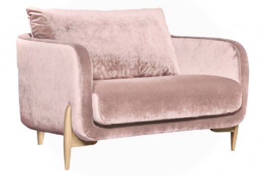 Sits Jenny széles fotel - púder pink