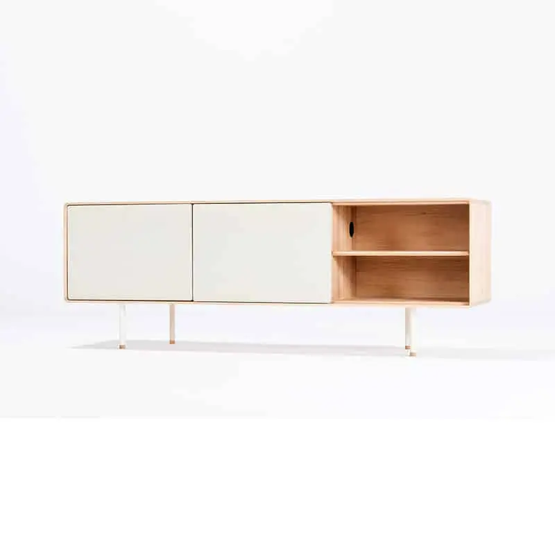 Gazzda_Fina_Sideboard_by_Mustafa_Cohadzic_Gazzda_-_1015_White_Solid_Oak_Oiled_with_4176_Mushroom_Linoleum_Front_180cm_01.webp