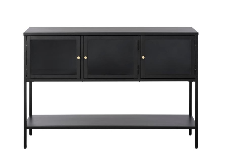UNIQUE Furniture Carmel üveges tálaló 88cm (polcos)