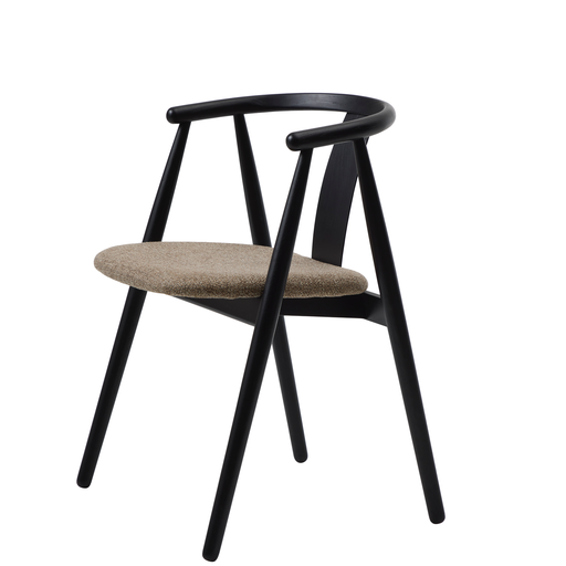 [unique4958] UNIQUE Furniture Relate fekete tölgy szék - latte